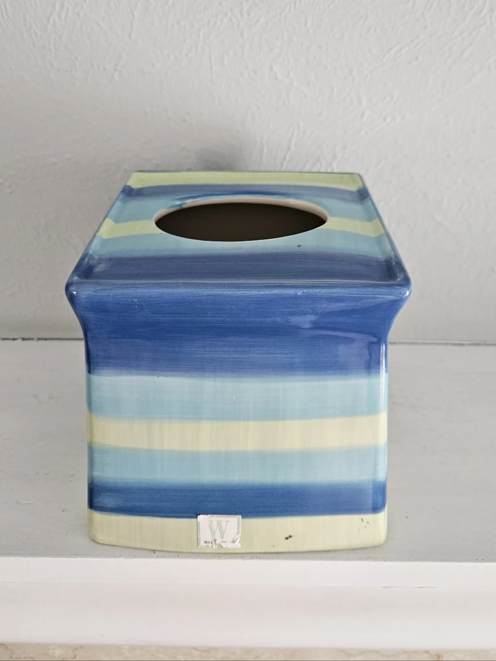 Vintage Springs Global Hand Painted Glazed Ceramic Decorative Tissue Box Cover